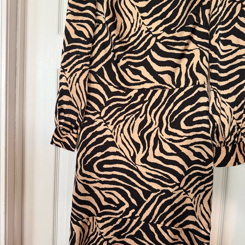 Chelsea28 Black and Tan Animal Print Dress